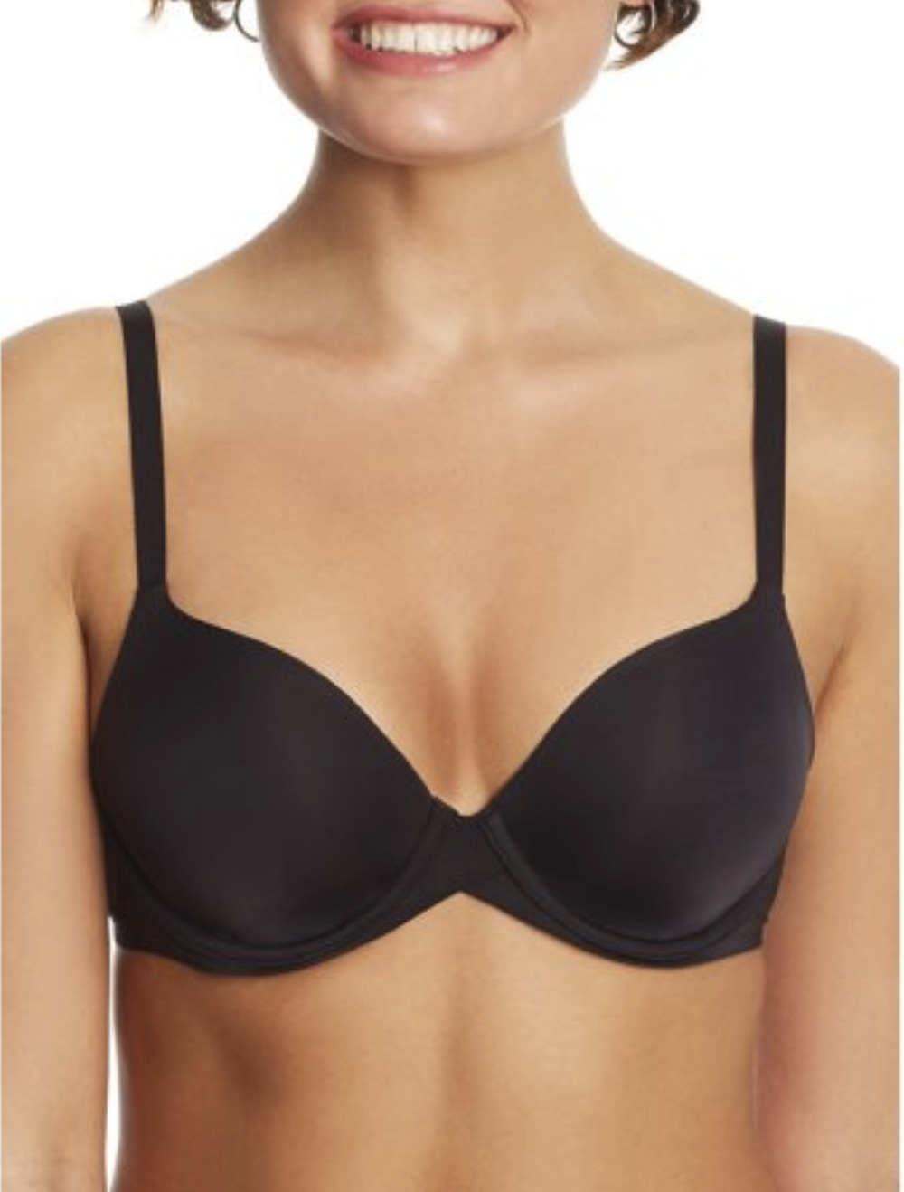 Maidenform Women One Fabulous Fit 2.0 Tailored Demi Bra Black Size 38C